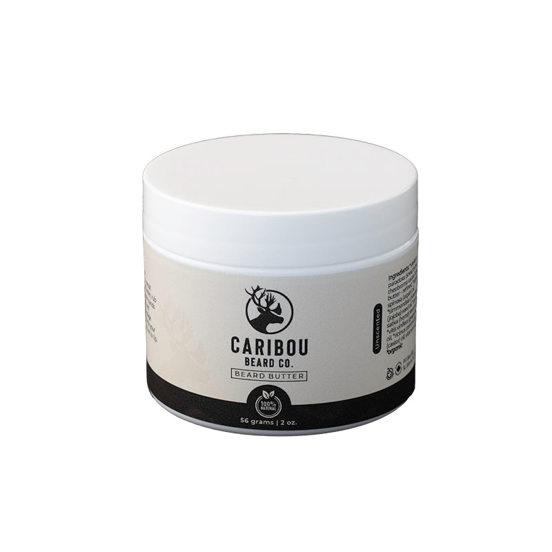 Front view of Caribou Beard Cos Beard Butter 2oz unscented